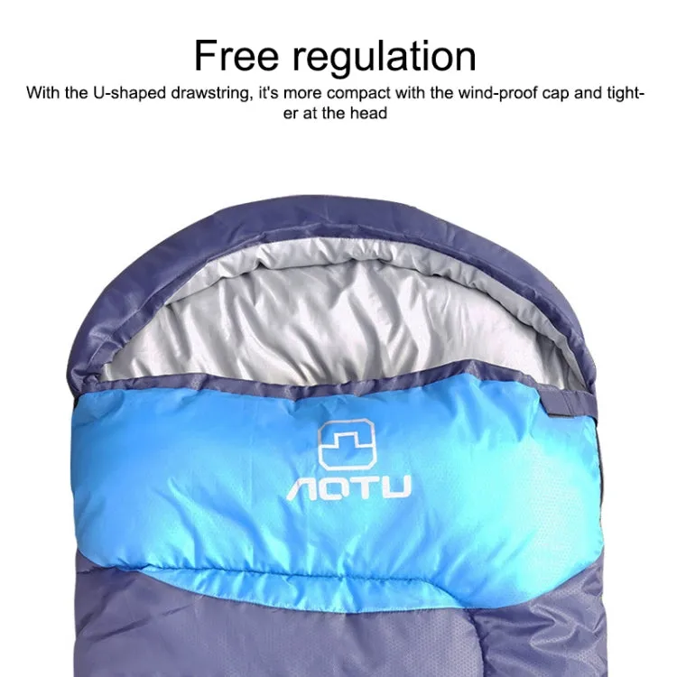 AOTU AT6101 1.6kg Outdoor Camping Stitchable Envelope Warm Sleeping Bag(Navy Blue)