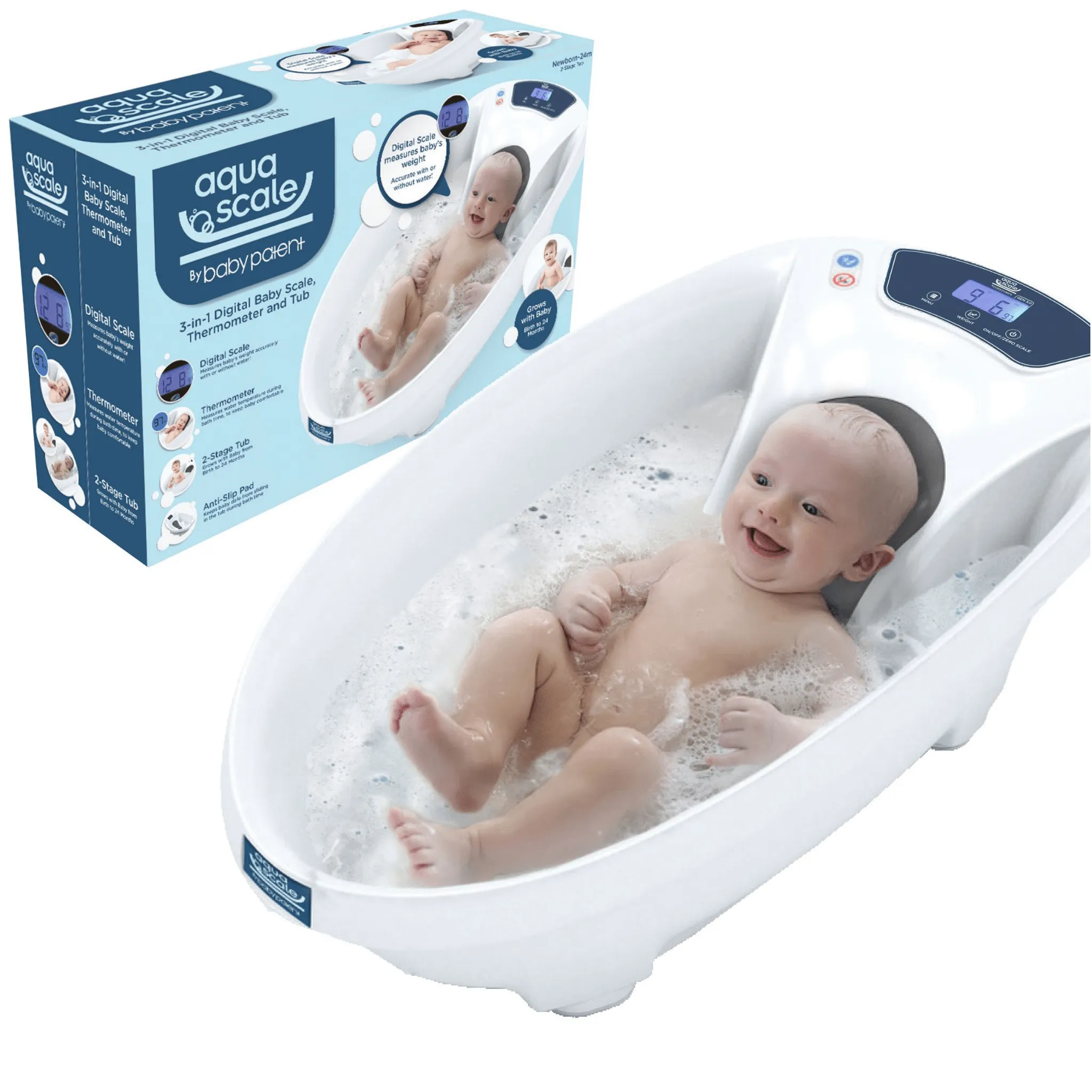 Aqua Scale V3 Digital Baby Bath White