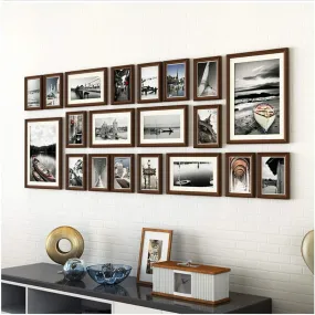 ArtzFolio Wall Photo Frame D86 | Wall Photo Frame Collage for Living Room | Picture Frames Home & Wall Decoration | Dark Brown | Set of 20 Units | 4x6-14 Unit | 6x10-4 Unit | 8x10-2 Unit