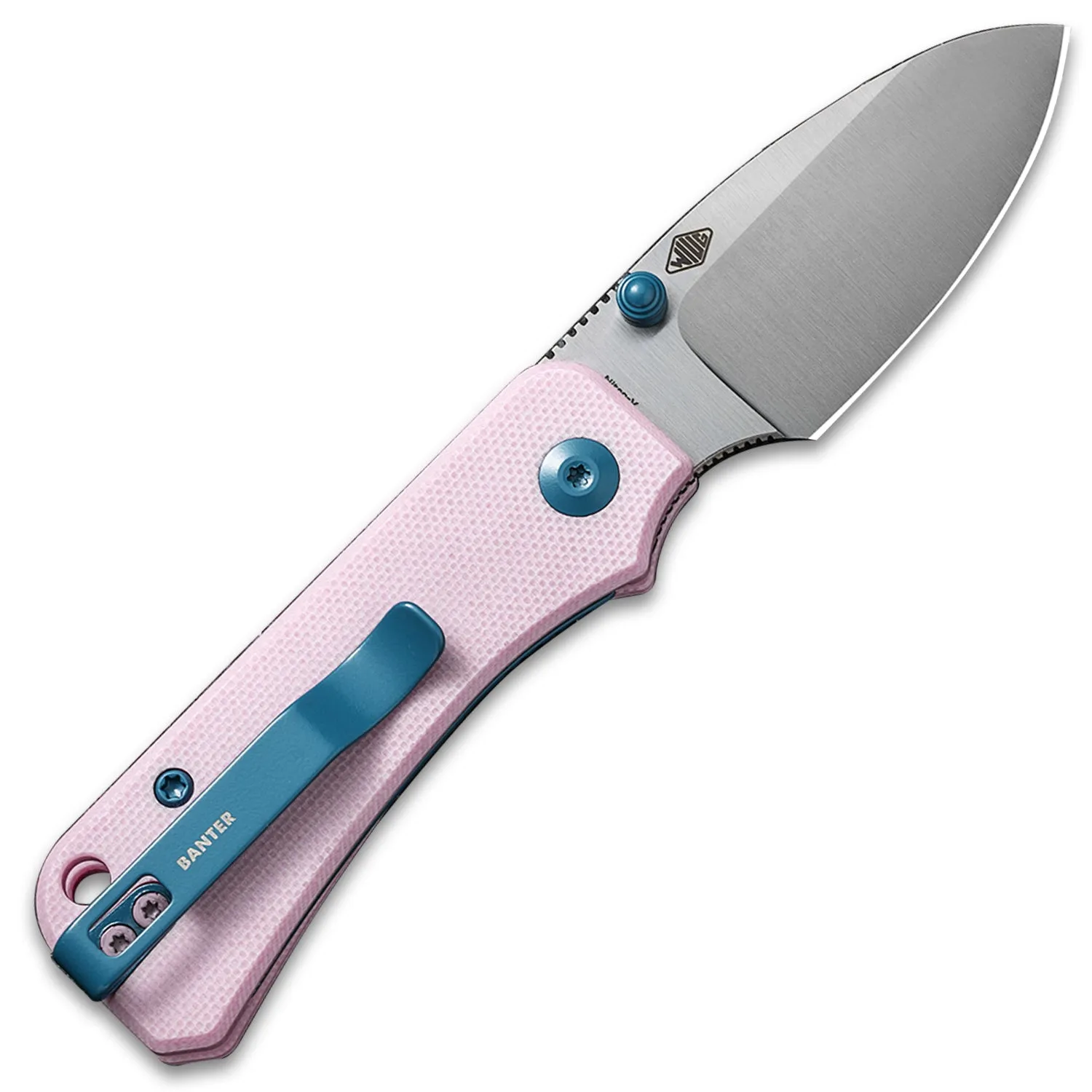 Baby Banter Pocket Knife - Powder Pink G10 - Satin Nitro V