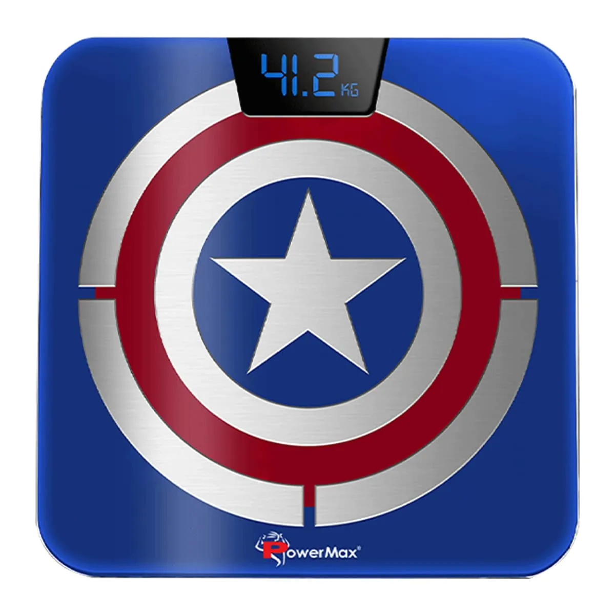 BCA-140 Marvel Edition Captain America Series Digital Weight Machine for Human Body - High Accuracy Bathroom Weighing Scale with Step-on Technology & Super Durable 6mm Tempered Glass