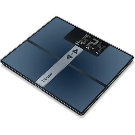 Beurer BF 980 diagnostic scale with WIFI and Bluetooth recording of body analysis and graphical assessment via the application - heart rate measurement