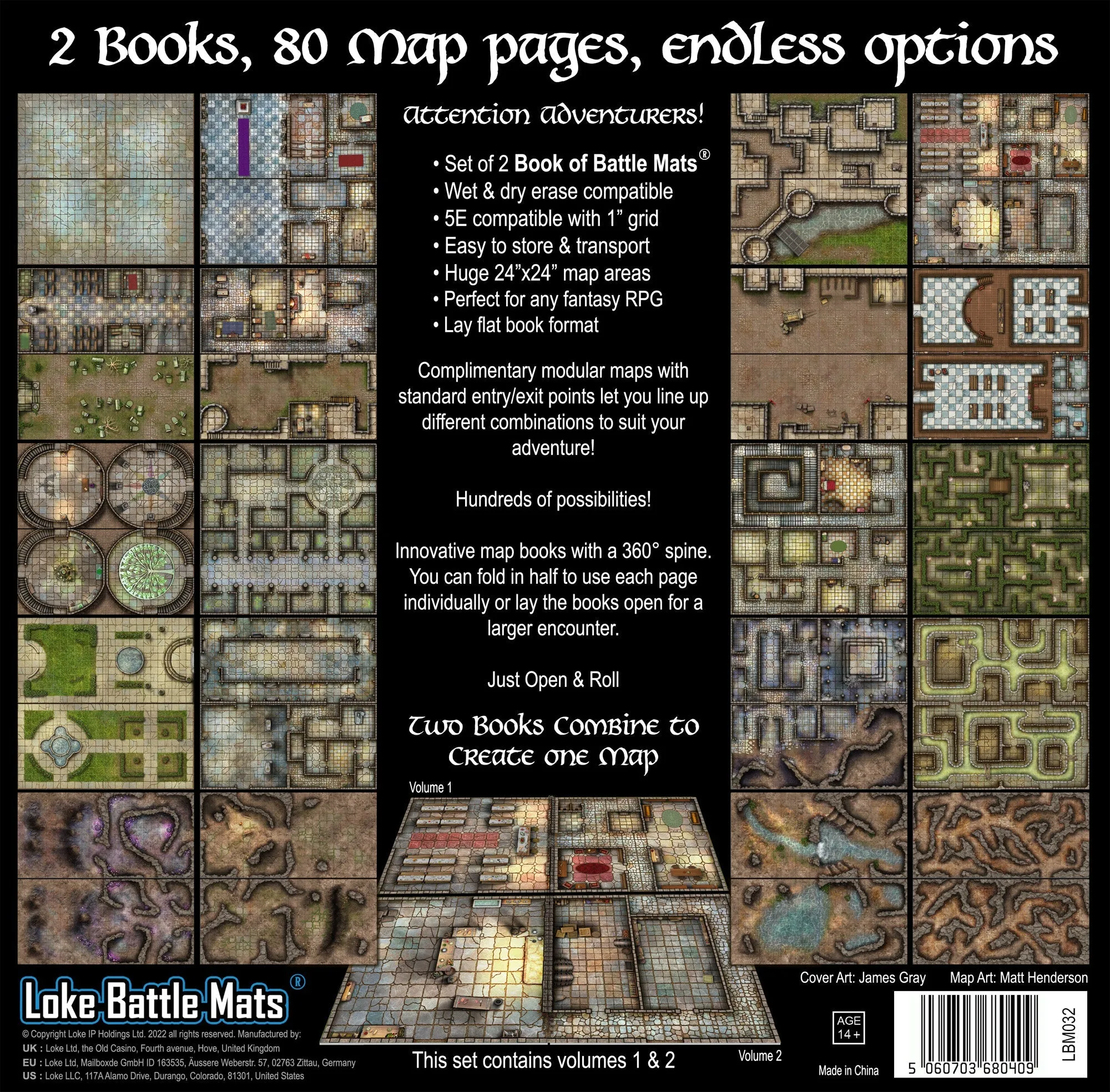 Castles, Crypts and Caverns Books of Battle Mats