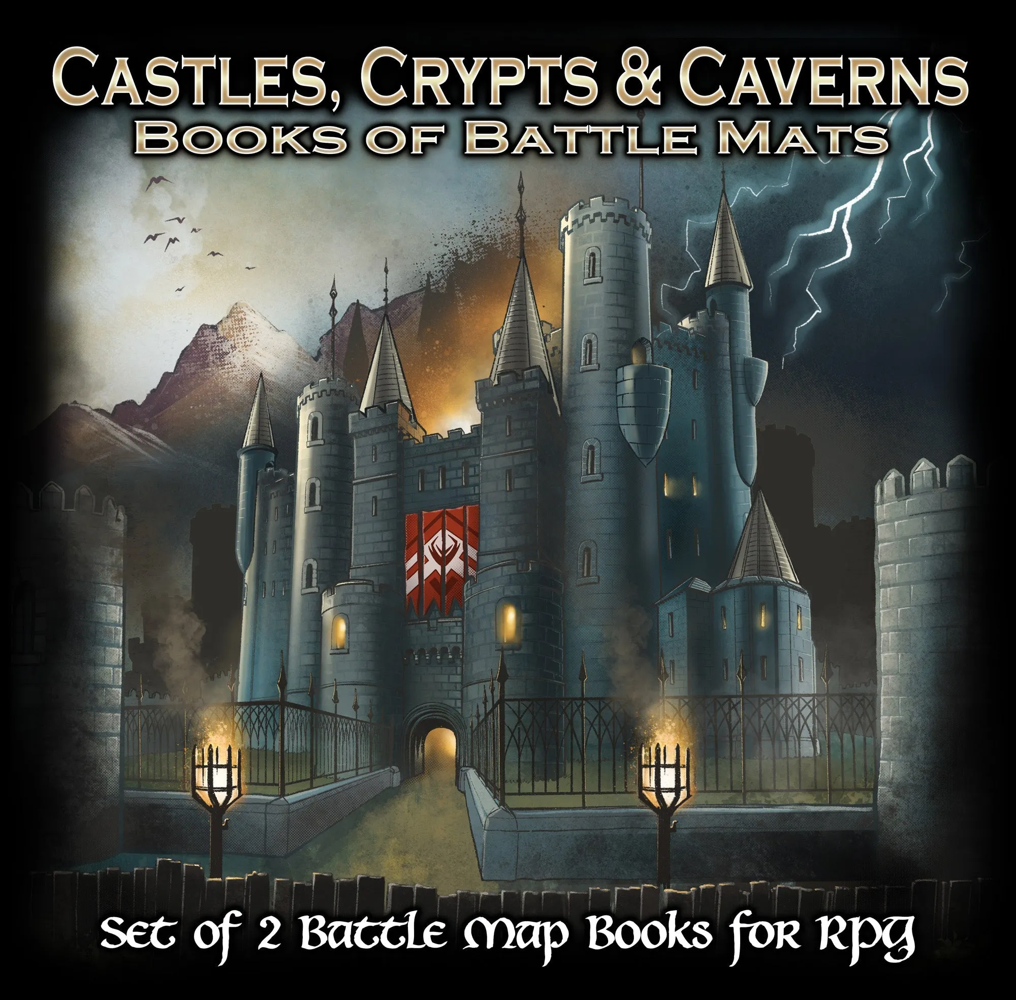 Castles, Crypts and Caverns Books of Battle Mats