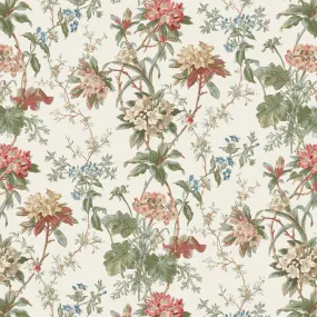 Dallimore Somerhill Fabric Coral/Eucalyptus NCF4531-03