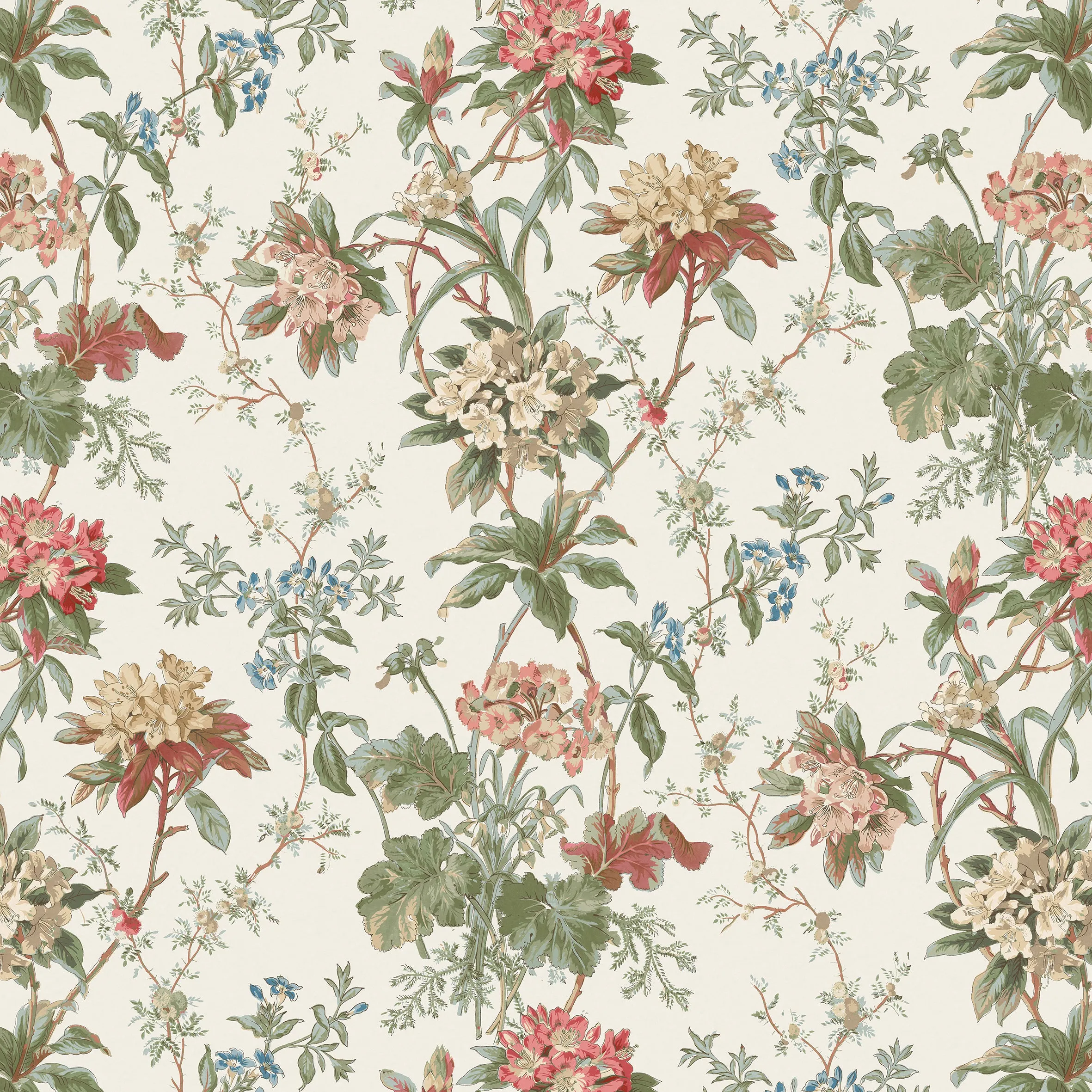 Dallimore Somerhill Fabric Coral/Eucalyptus NCF4531-03