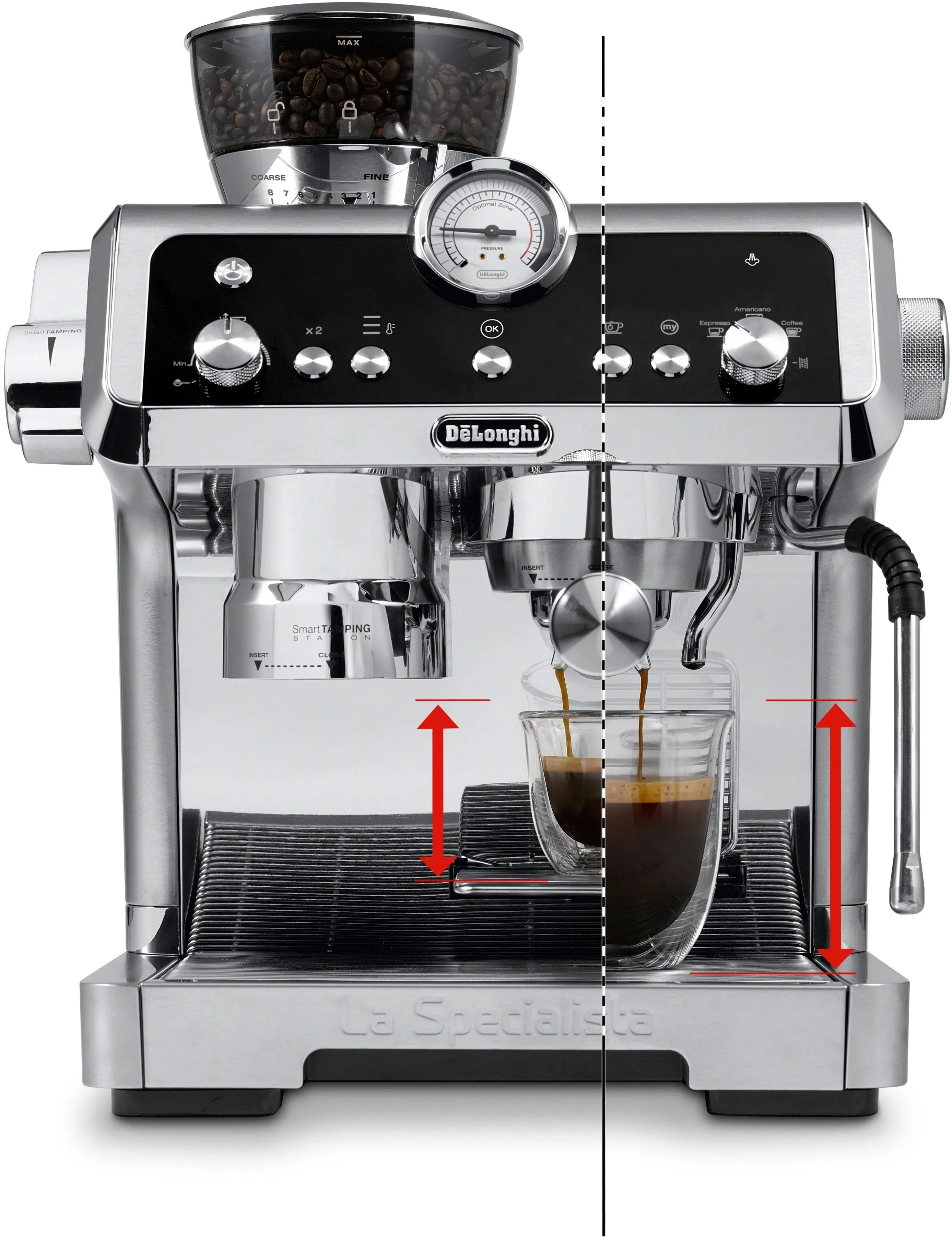 De'Longhi - La Specialista Prestigio Espresso Machine with Dual Heating System - Stainless Steel