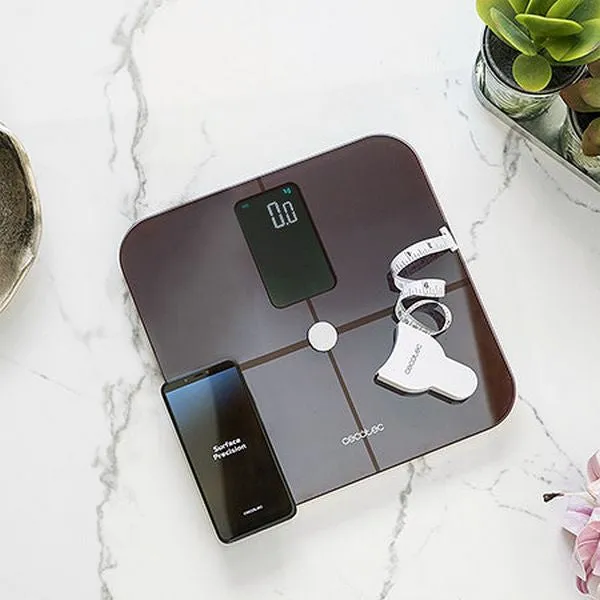 Digital Bathroom Scales Cecotec Surface Precision 10400 Smart Healthy Vision Maroon