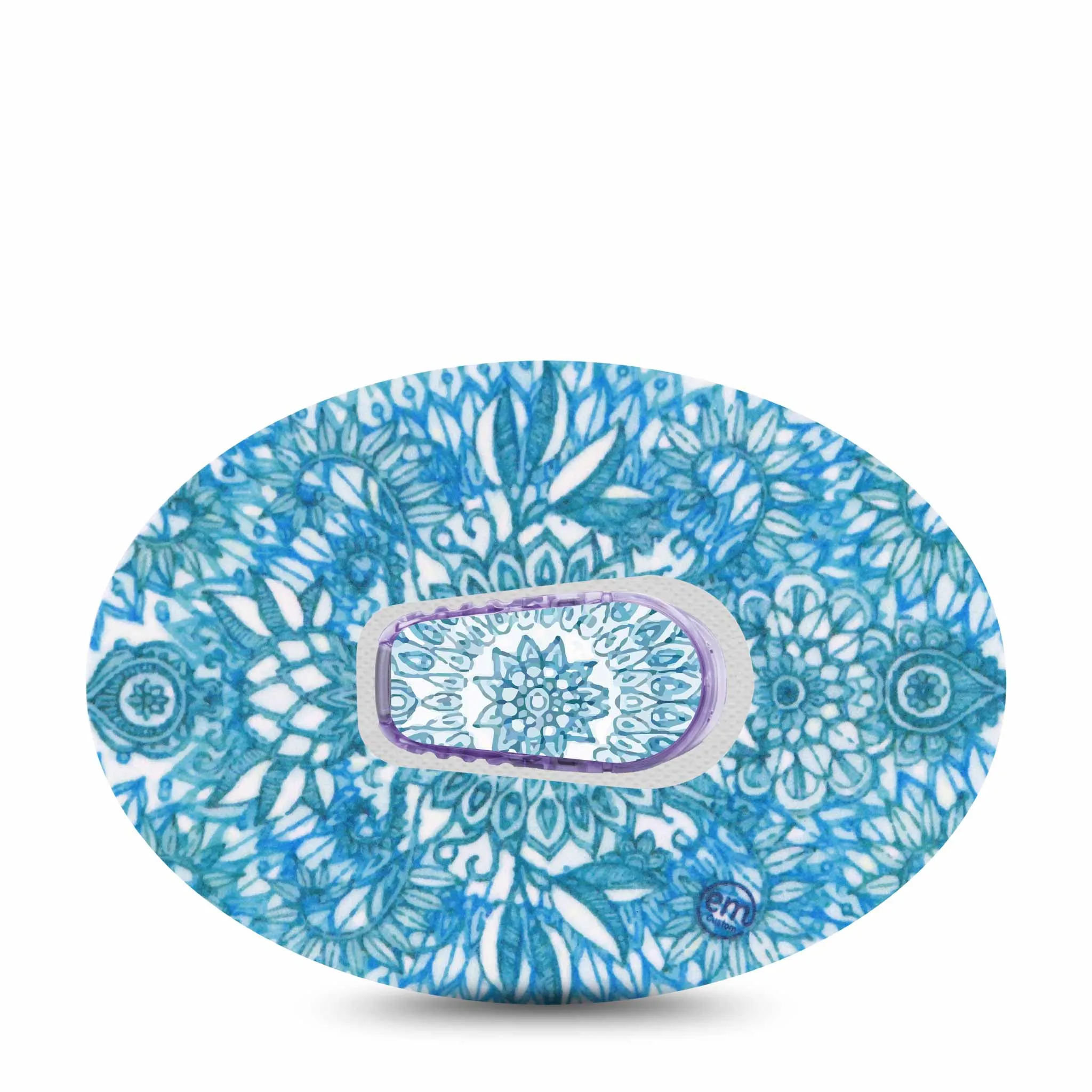 ExpressionMed Dexcom G6 Transmitter Sticker (Aqua Floral)