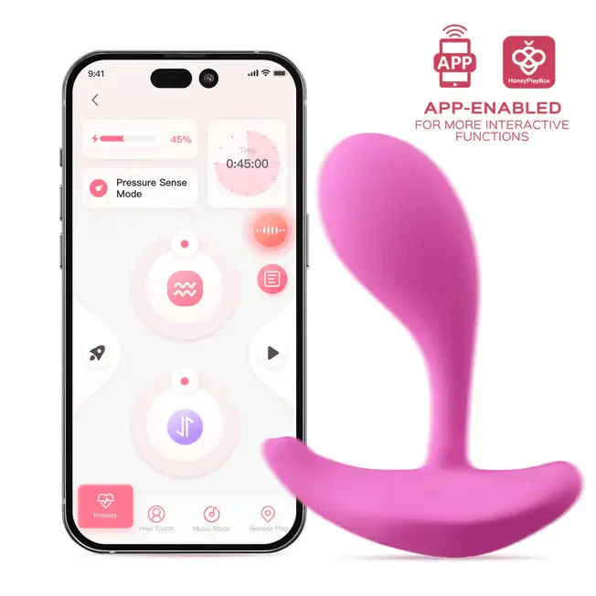 Enhanced Pink Honey Play Box Oly 2 Wearable Vibrator with Pressure Sensing Technology