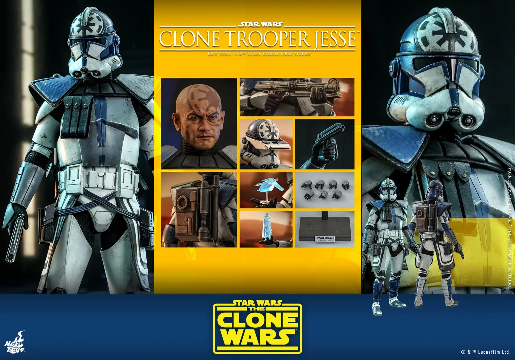 Hot Toys - TMS064 - Star Wars: The Clone Wars - 1/6th scale Clone Trooper Jess Collectible Figure