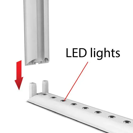 LightenUp 3ft Wide Tool Free BackLit Display