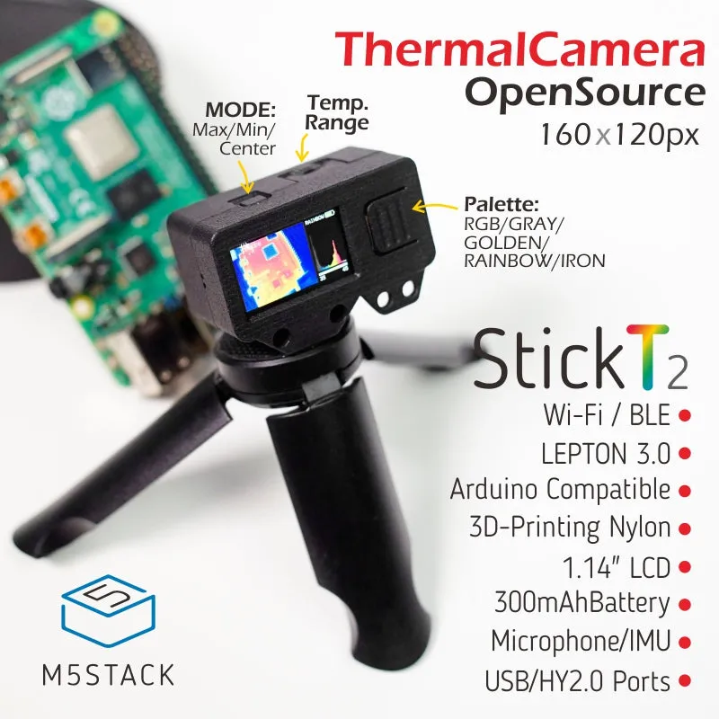 M5StickT2 ESP32 Thermal Camera Development Kit (Lepton 3.0)