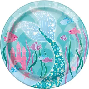 Mermaid 7in Plates - 8 Plates/Pack or 96 Plates/Case