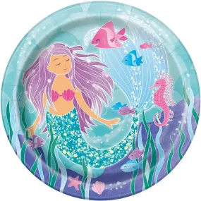 Mermaid 9in Plates - 8 Plates/Pack or 96 Plates/Case