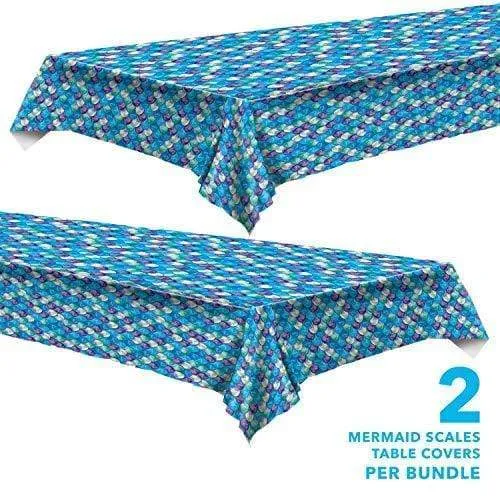 Mermaid Party Supplies - Mermaid Scales Table Cover - 2 Pack