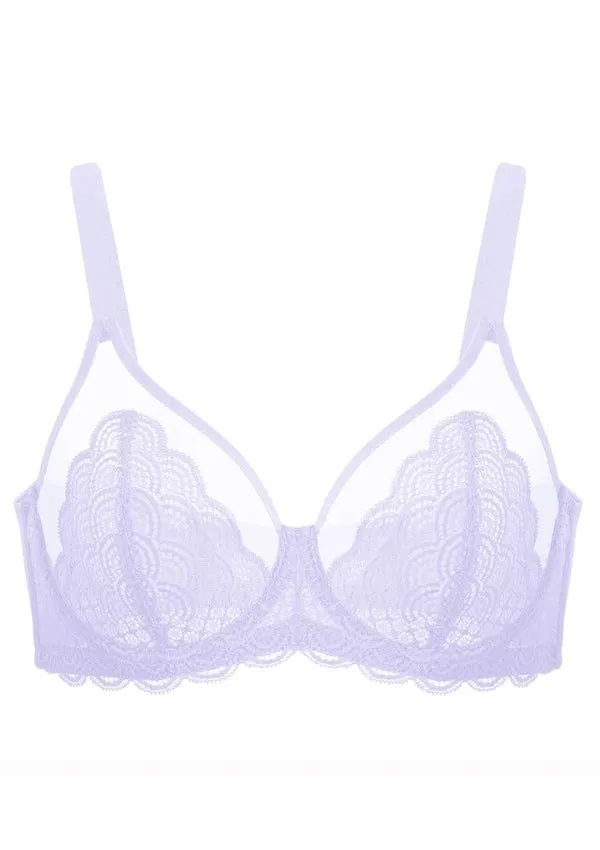 Mermaid Scales Lace Purple Unlined Bra