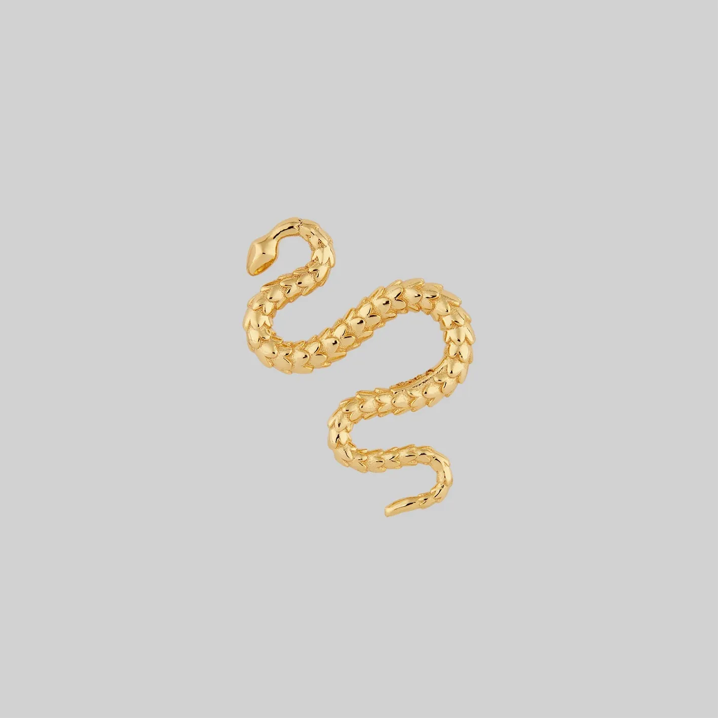 MINERVA. Snake Stud Earring - Gold