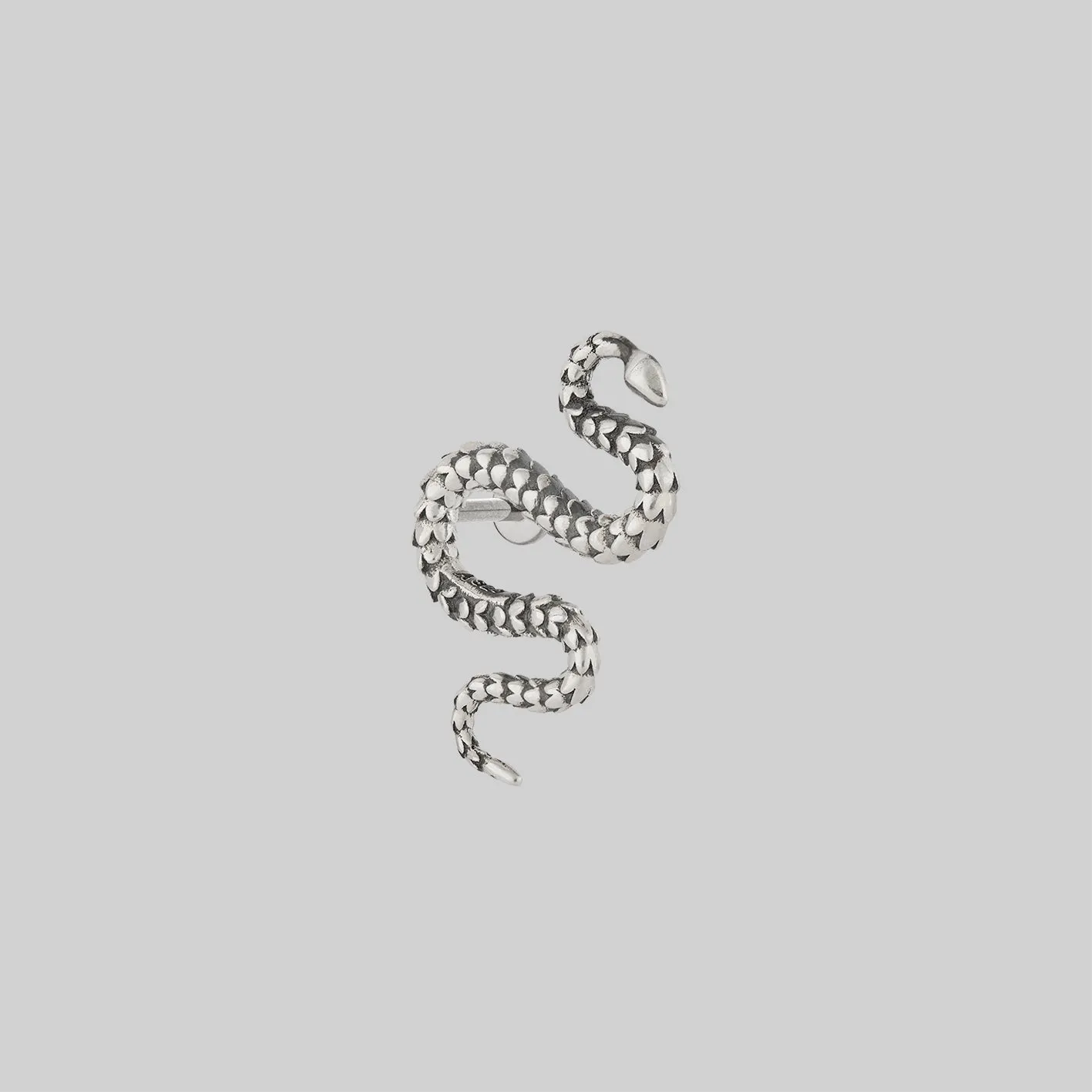 MINERVA. Snake Stud Earring - Silver