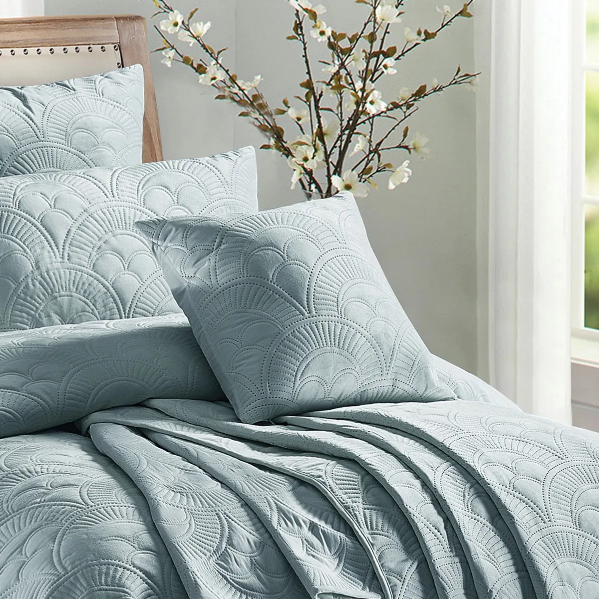 Mystique GREY Quilt Cover Set by Concierge