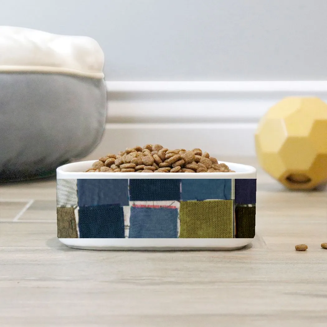 Pet Bowl: Cheater Gingham, Bluemoon