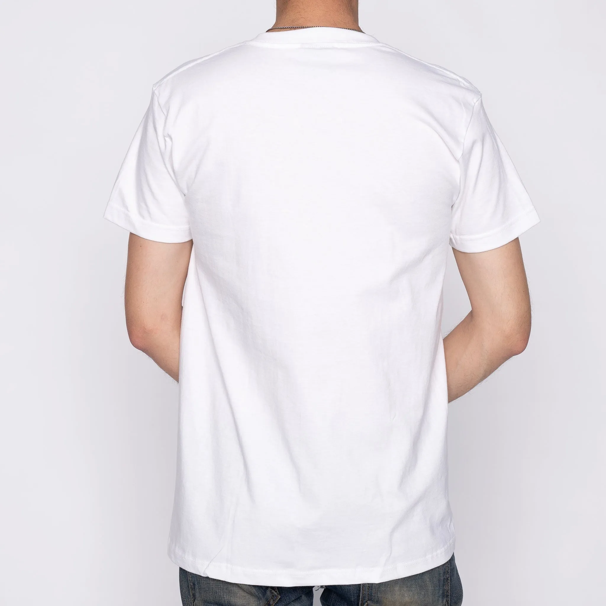 Pocket tee - White   Kimono Print - Scales