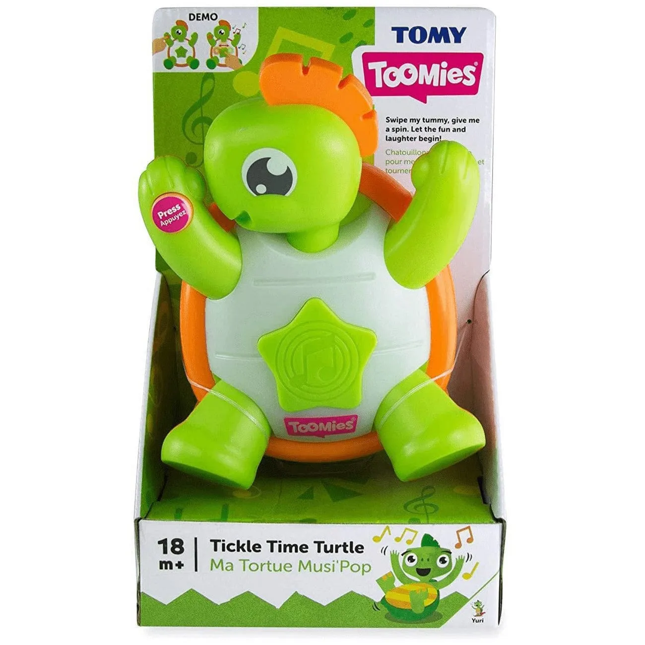 Tomy Toomies Tickle Time Turtle Baby Toy