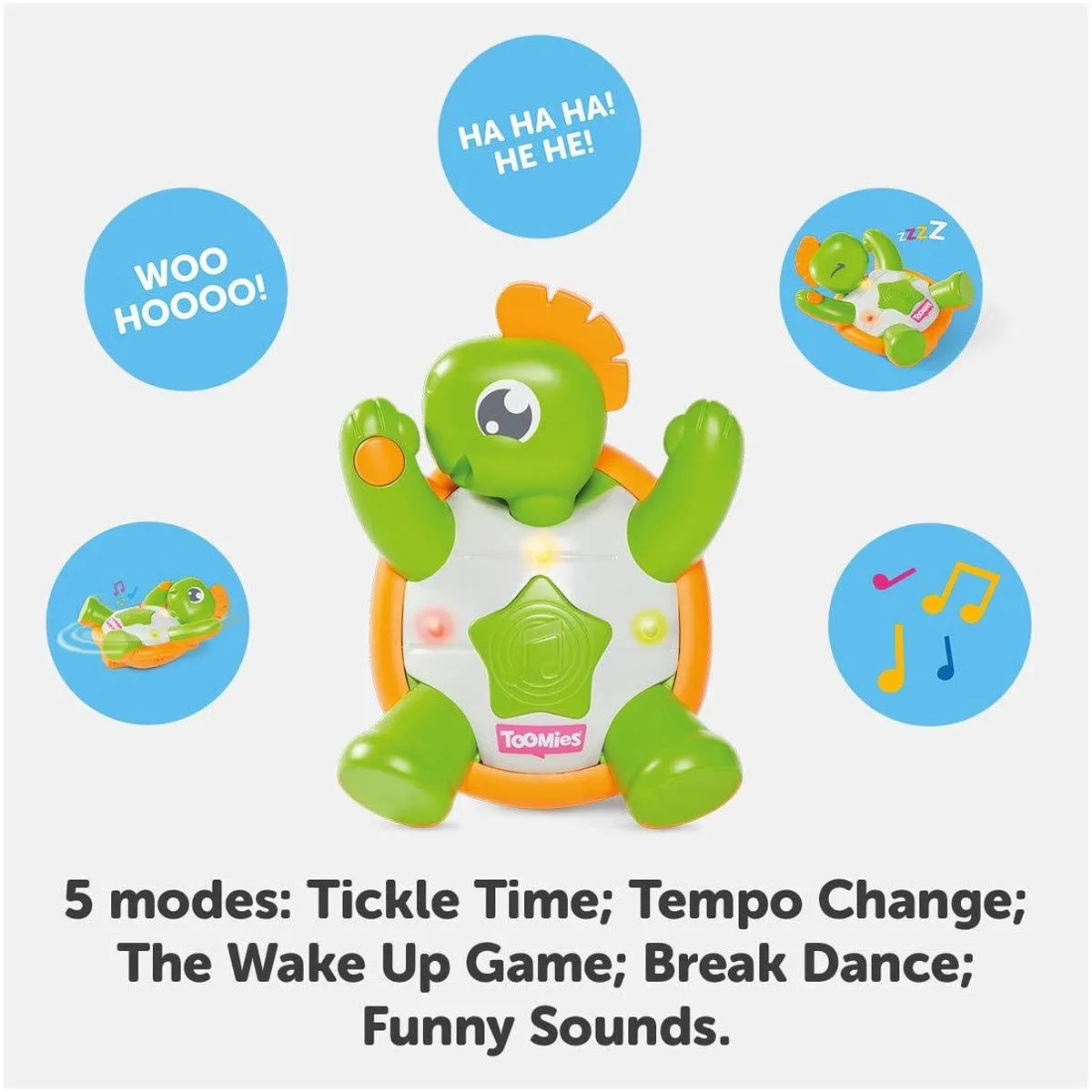 Tomy Toomies Tickle Time Turtle Baby Toy