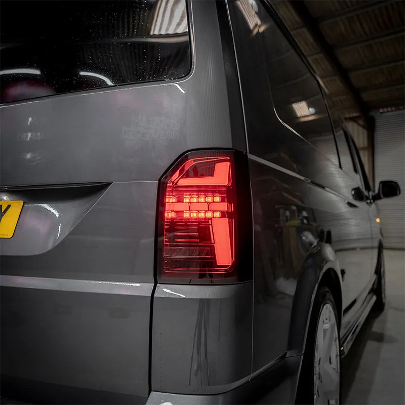 VW T6.1 – Rear Lights – Sequential Indicator – LED – Tailgate – Red Smoke