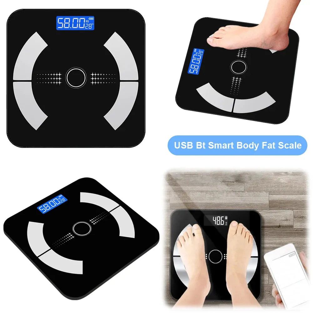 Wireless Bluetooth Weight Scale with Smartphone APP -Compatible - Body Composition Muscle Mass/Fat Analyzer - BMI BMR.