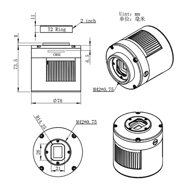 ZWO ASI 294MM Pro Cooled Mono Astrophotography Camera